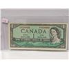 Image 1 : 1954 canadian 1 dollar bill