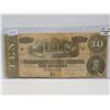 Image 1 : 1864 confederate states of america 10 dollar bill