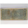 Image 2 : 1864 confederate states of america 10 dollar bill