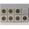 Image 4 : Complete set of 7 world war II silver 50 cents(1939-1945) (F-12 to VF-30)