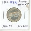Image 1 : 1967 Canadian Twenty-Five Cent - Diving Bobcat