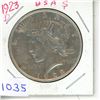 Image 1 : 1923D USA Peace Dollar