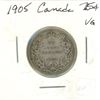 Image 1 : 1905 canadian 25 cent coin