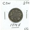 Image 1 : 1874 canadian quarter
