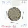 Image 1 : 1909 Edward VII silver quarter