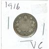 Image 1 : 1916 canadian silver quarter