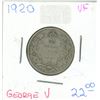 Image 1 : 1920 canadian George V silver quarter