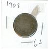 Image 1 : 1903 silver canadian quarter
