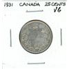 Image 1 : 1931 canadian silver quarter