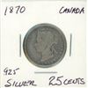 Image 1 : 1870 .925 silver quarter
