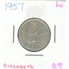 Image 1 : 1957 Elizabeth silver quarter