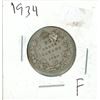 Image 1 : 1934 silver canadian quarter