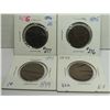 Image 1 : Lot of 4 (1893-1896) large canadian pennies