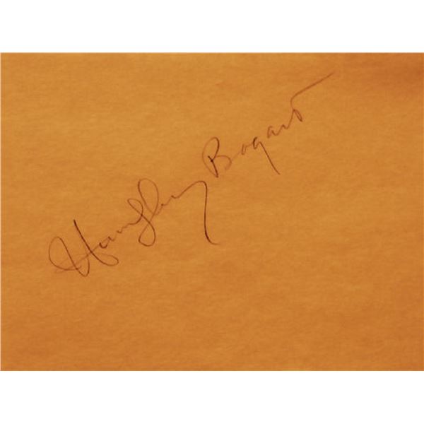 Humphrey Bogart signature slip