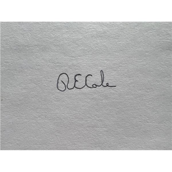 R.E. Cole original signature