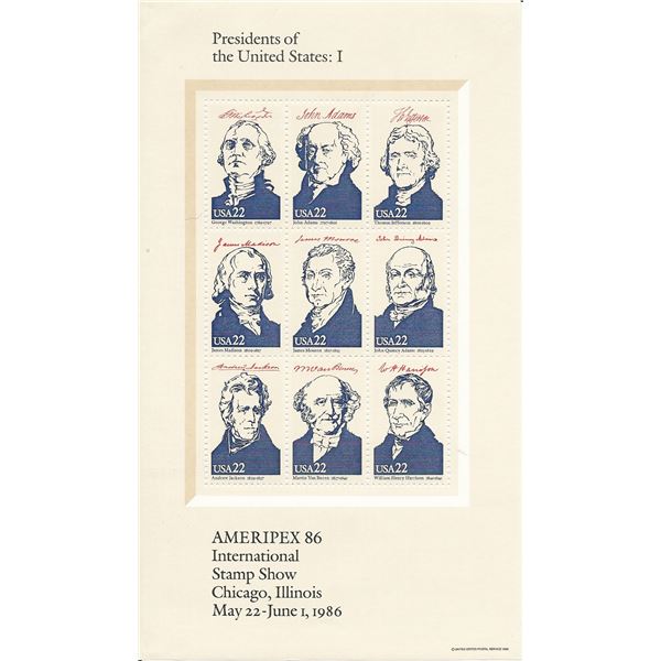 Presidents of the United States: I Souvenir Stamp Sheet
