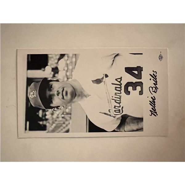 Nellie Briles facsimile signed photo. 3x5 inches