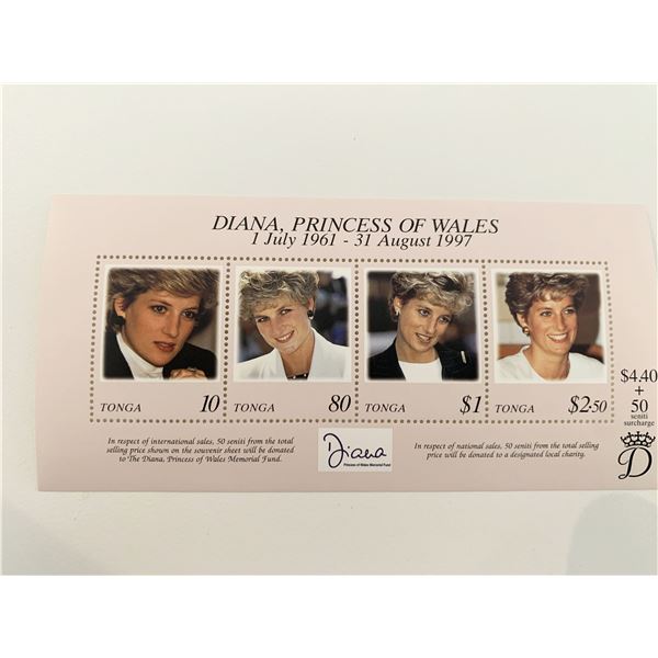 Tonga Diana Princess of Wales commemorative stamp set