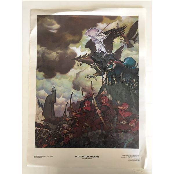 Lord of the Rings Battle Before the Gate Original Vintage Art Print - 1976