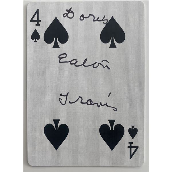 Doris Eaton Travis signed playing card