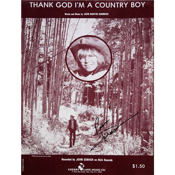 John Denver signed sheet music