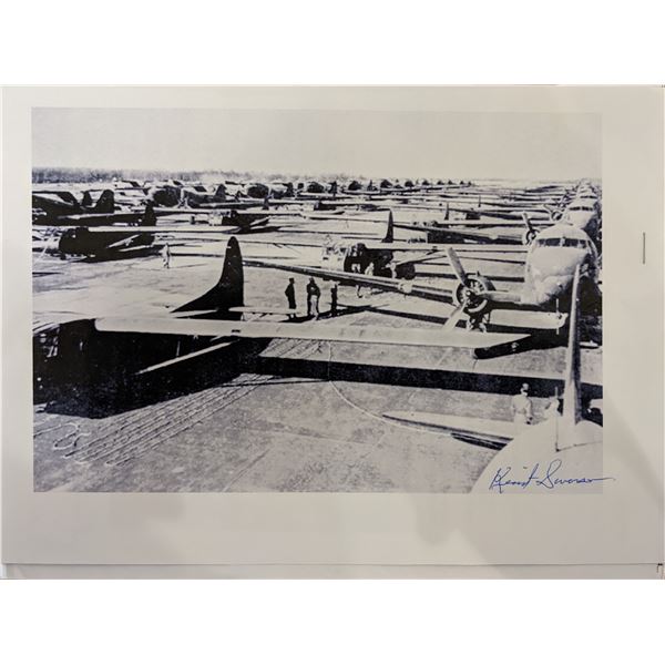 WW2 ACE Kermit Swanson Signed Photo