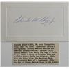 Image 1 : Charles M. Clegg Jr. original signature and bio