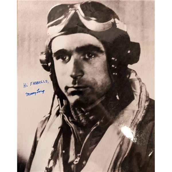 WW2 ACE Maurice Long Signed Photo