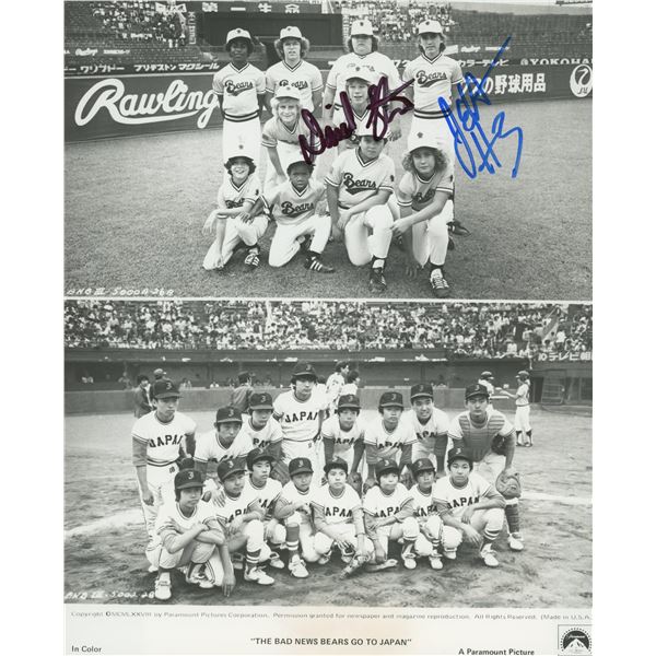 Jackie Earle Haley and David Stambaugh signed "The Bad News Bears Go to Japan" movie photo