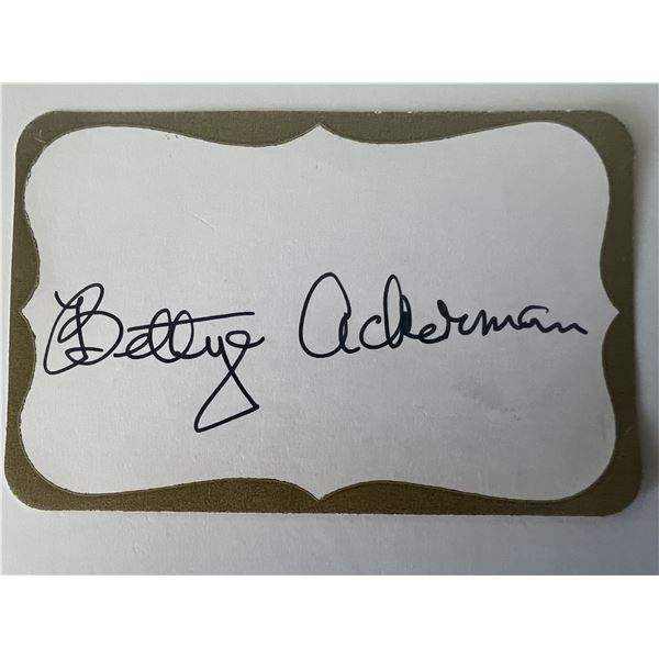 Bettye Ackerman original signature