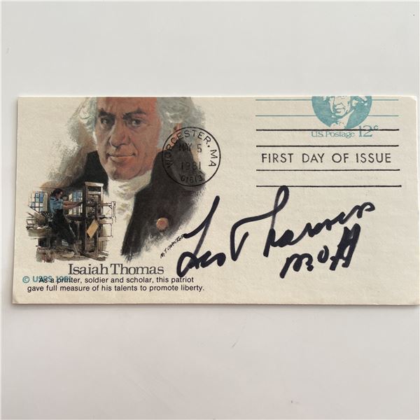 Rugby Player Les Thomas signed card