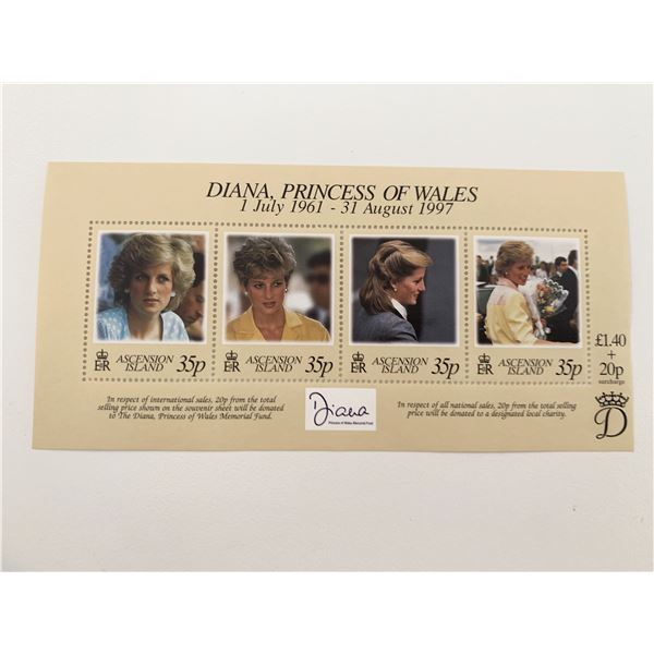 Ascension Island Diana Princess of Wales commemorative stamp set