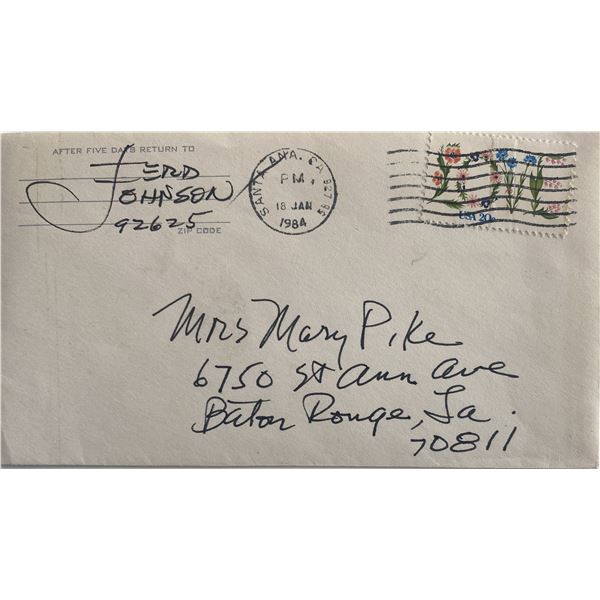 Cartoonist Ferd Johnson signed First Day Cover