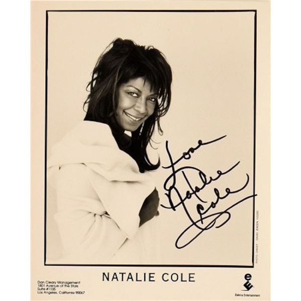 Natalie Cole signed promo photo
