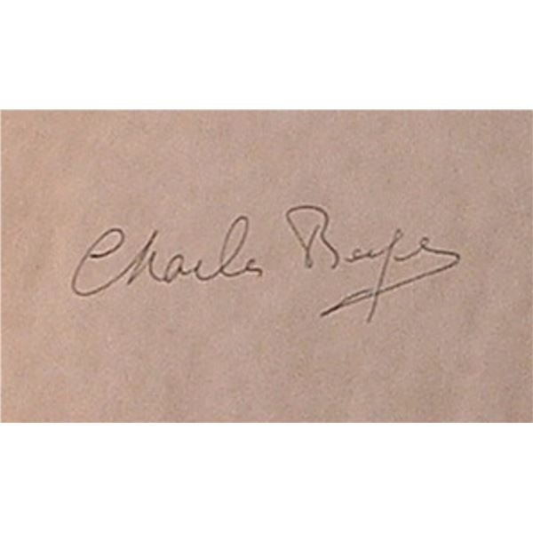 Charles Boyer signature slip