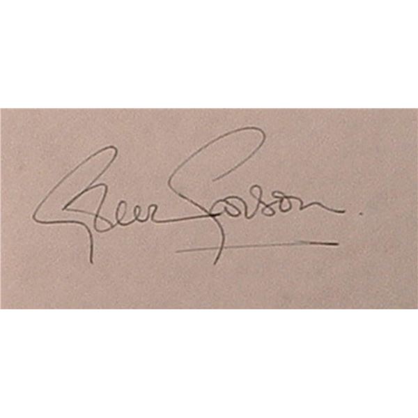 Greer Garson signature slip