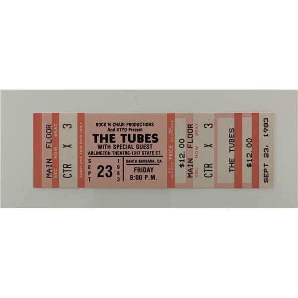 The Tubes ticket Arlington Theatre 09/23/83