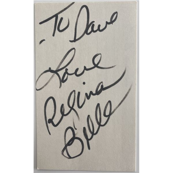 Regina Belle signed note