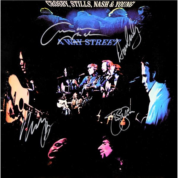 Crosby, Stills, Nash & Young 4 Way Street signed album