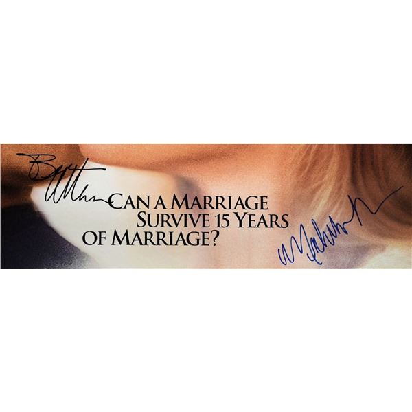 Bruce Willis and Michelle Pfeiffer signed "The Story Of Us" promo poster