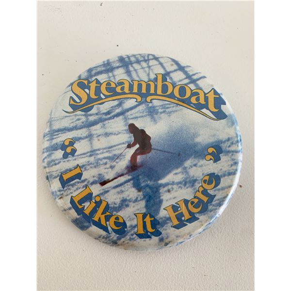 Steamboat I like it here vintage pin