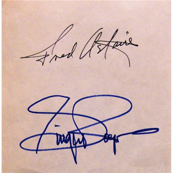 Fred Astaire and Ginger Rogers signature slip