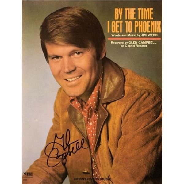 Glen Campbell signed sheet music