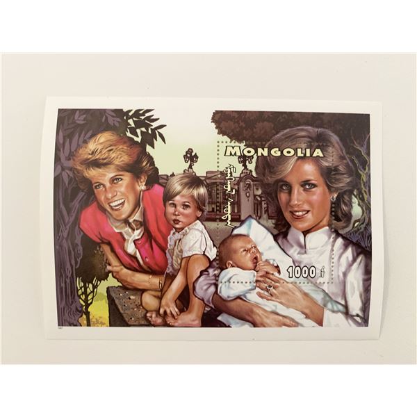 Mongolia Princess Diana commemorative stamp