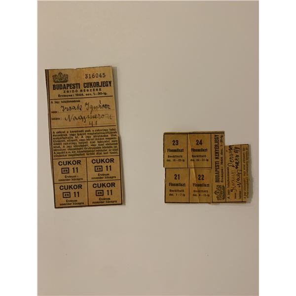 Hungarian WW2 Ration Coupons