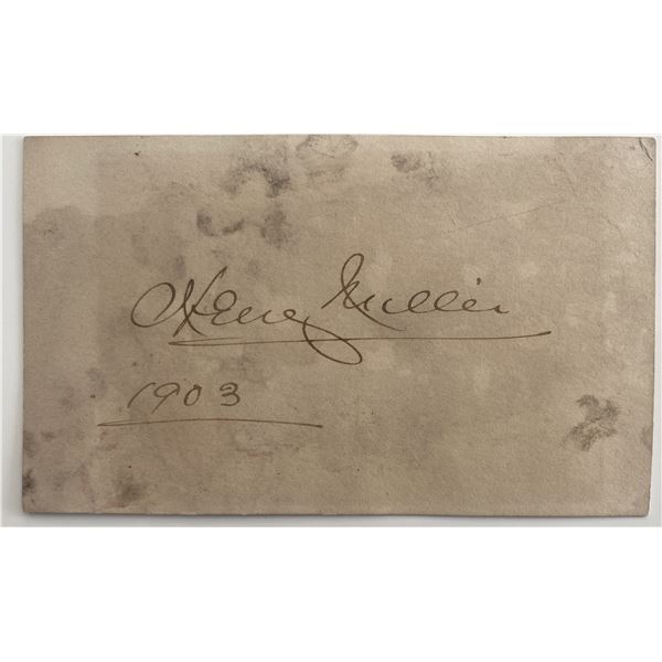 American writer Henry Miller original signature