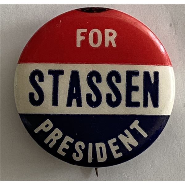 Harold Stassen for President pin