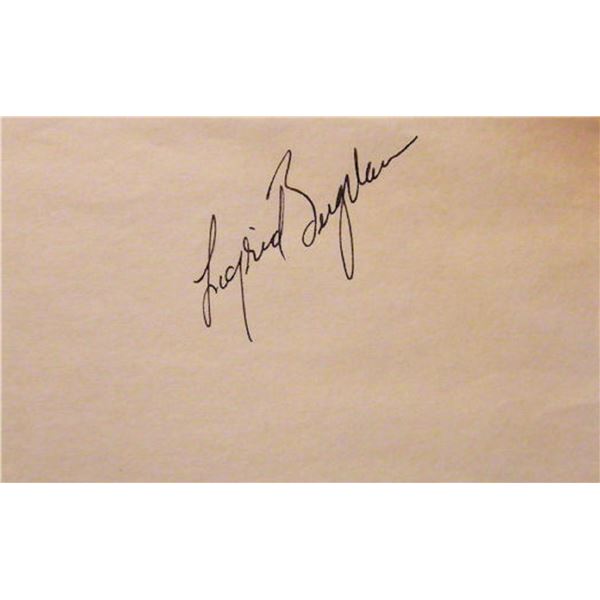 Ingrid Bergman signature slip