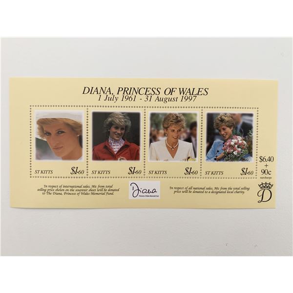 St. Kitts  Diana Princess of Wales commemorative stamp set