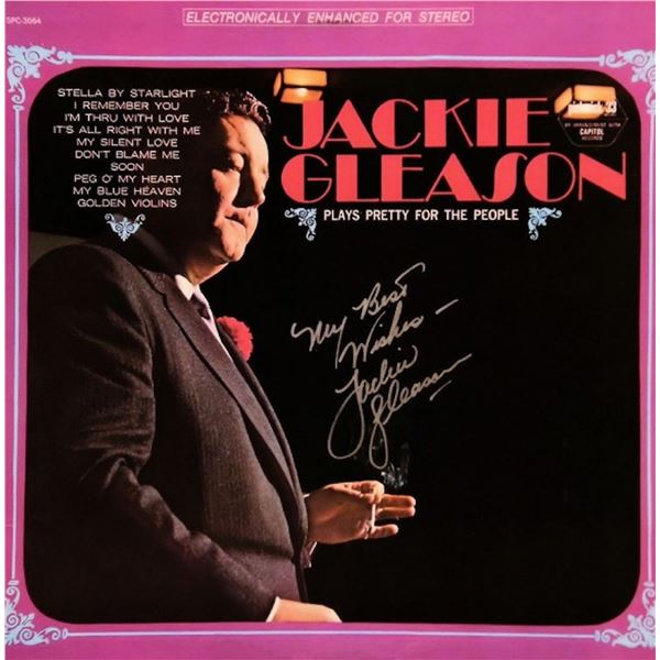 Jackie Gleason Plays Pretty For The People signed album